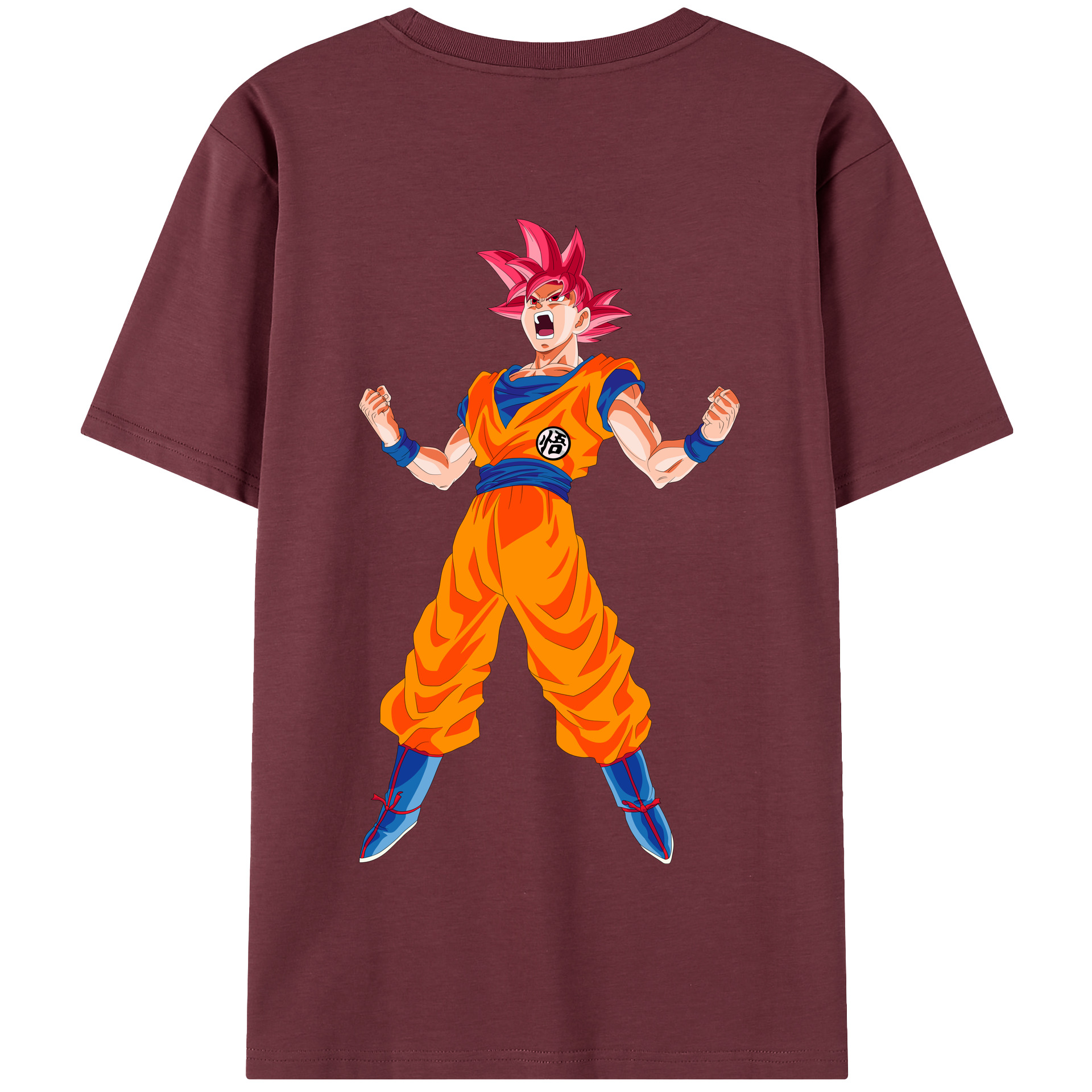 （画像用） ドラゴンボール 孫悟空（そん ごくう）Son Goku カカロット DRAGON BALL Kakarotto 綿100％半袖Tシャツ（背面プリント）
